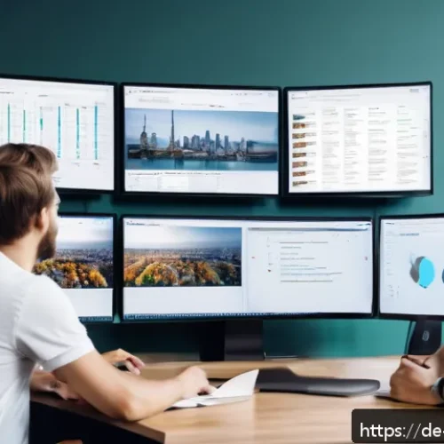 Home 30 오픈소스 기여를 위한 온라인 포럼 활용법 - A modern digital workspace scene showing a diverse group of programmers collaborating remotely via G...